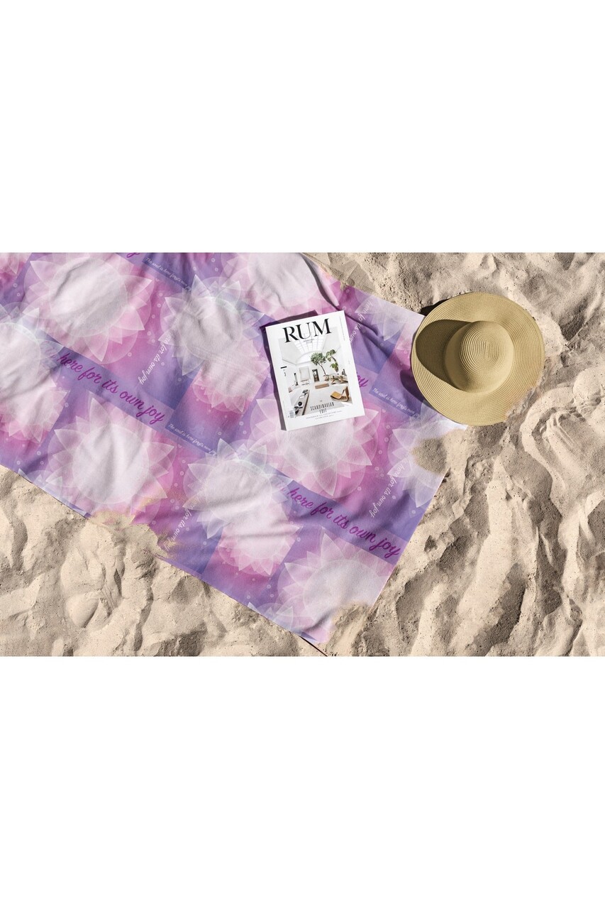 Prosop de plaja, Astacura, Yoga Sunrise 70, 70x130 cm, Poliester/Poliamida, Multicolor