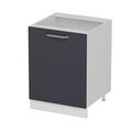 Dulap pentru bucatarie, Hanah Home, Minar, 60x87x58 cm, Alb / Antracit