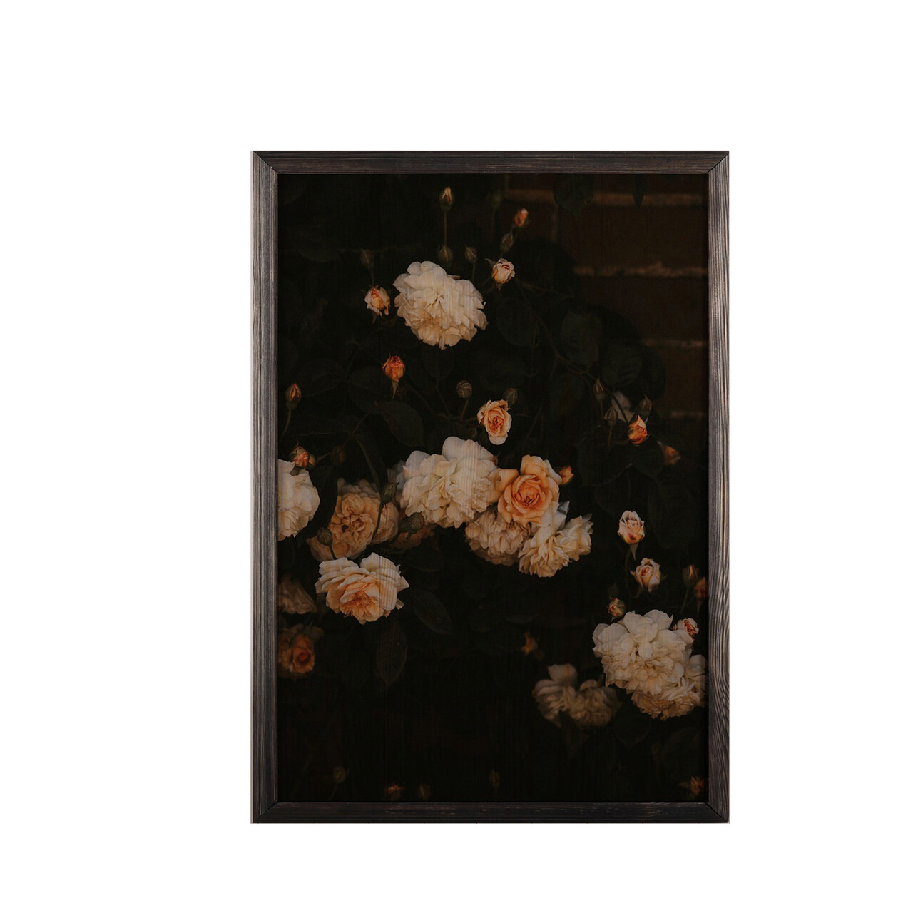Tablou decorativ, White Flowers, Lemn, Lemn, Multicolor - 1 | YEO