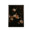 Tablou decorativ, White Flowers, Lemn, Lemn, Multicolor