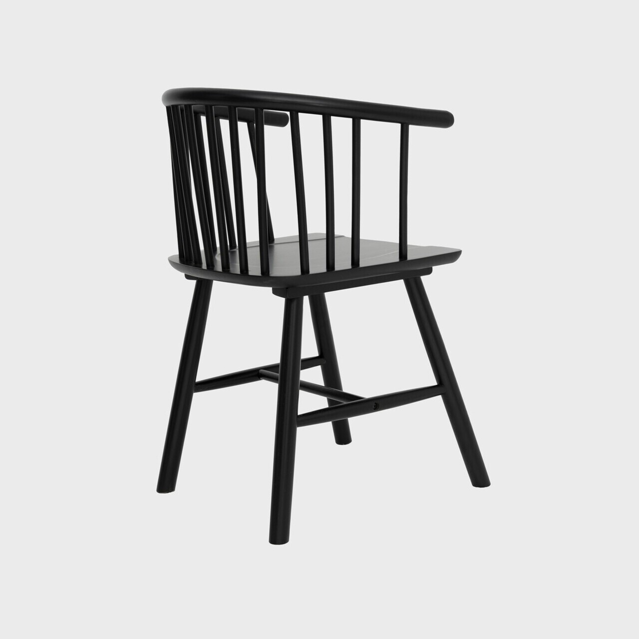 Scaun Ponto, Homla, 54x45x77 cm, lemn de cauciuc, negru — imaginea 7