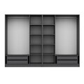 Dulap pentru haine, Hanah Home, Nisa, 270x210x52 cm, Antracit