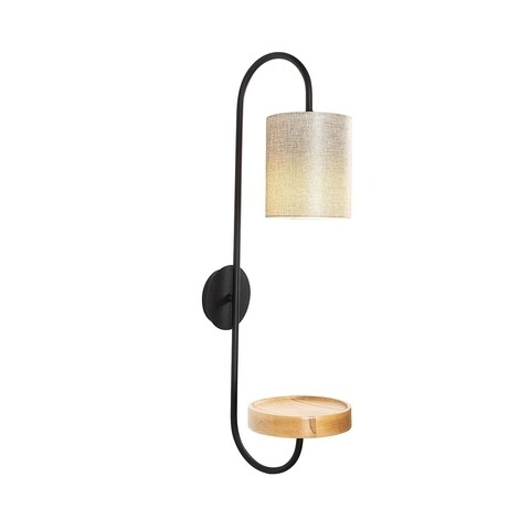 Poza Lampa de perete Opviq Servis, 28x73 cm, E27, 100 W, negru/crem