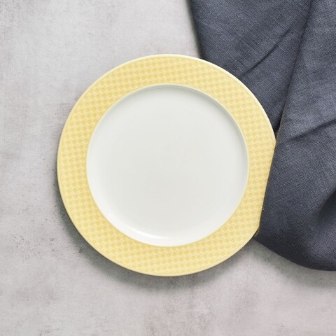Farfurie desert nordic, ambition, portelan, 21.5 cm, galben