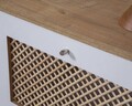 Comoda TV, Wolina, Goose, 55x180x41 cm, Corp: 100% MDF, Alb / Stejar