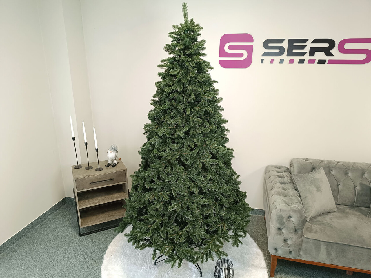 Brad artificial Christmas Deluxe by Sersimo, Canada verde, 3D, 210cm — imaginea 7