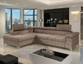 Coltar extensibil stanga 4 locuri ELTAP, LT-20AMO, Eridano, 275x202x88 cm, lemn/poliester, maro