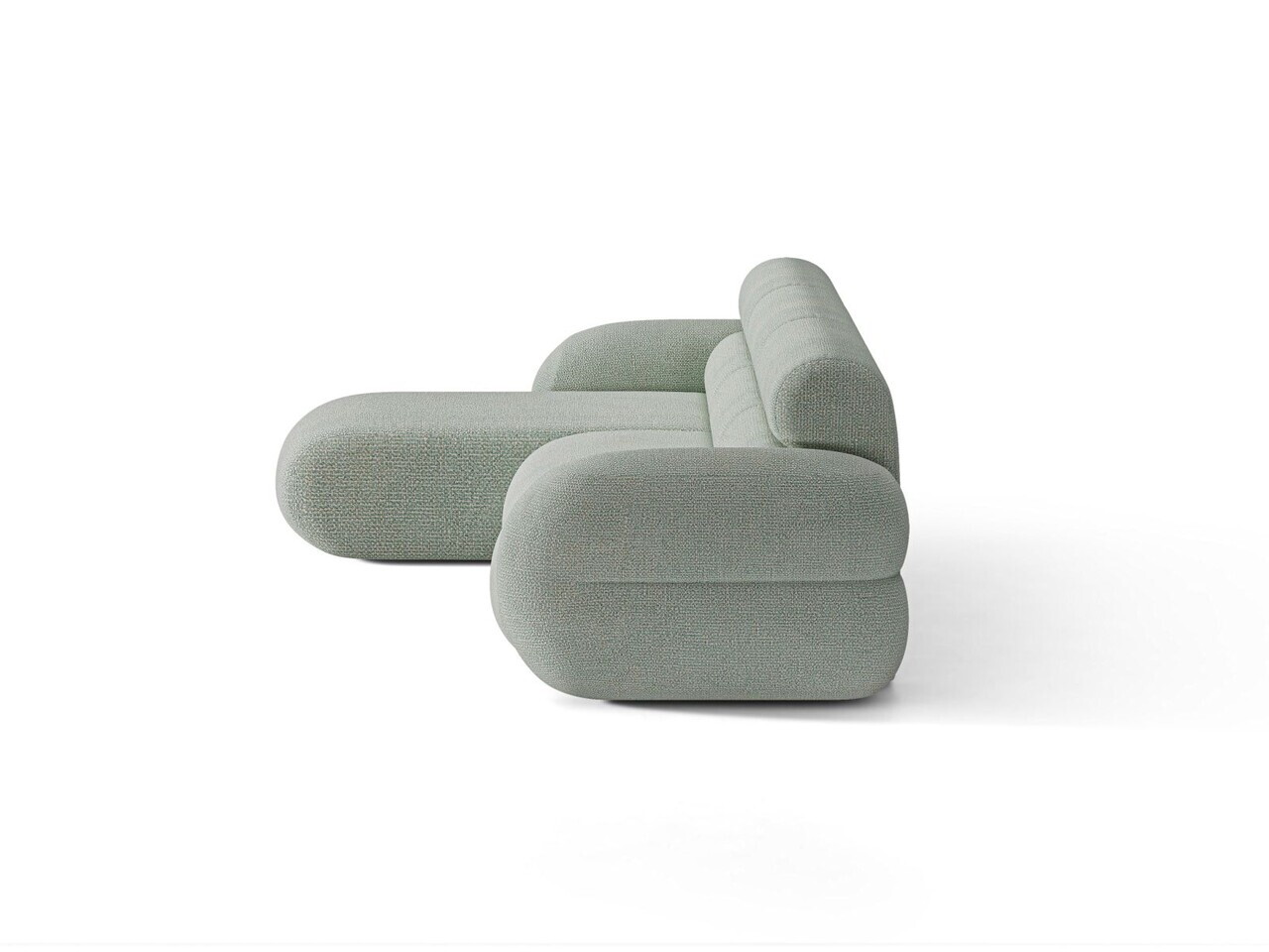 Coltar stanga 4 locuri, Neo, Micadoni Home, 305x165x83 cm, tesatura Chenille Silencio, albastru muted — imaginea 5