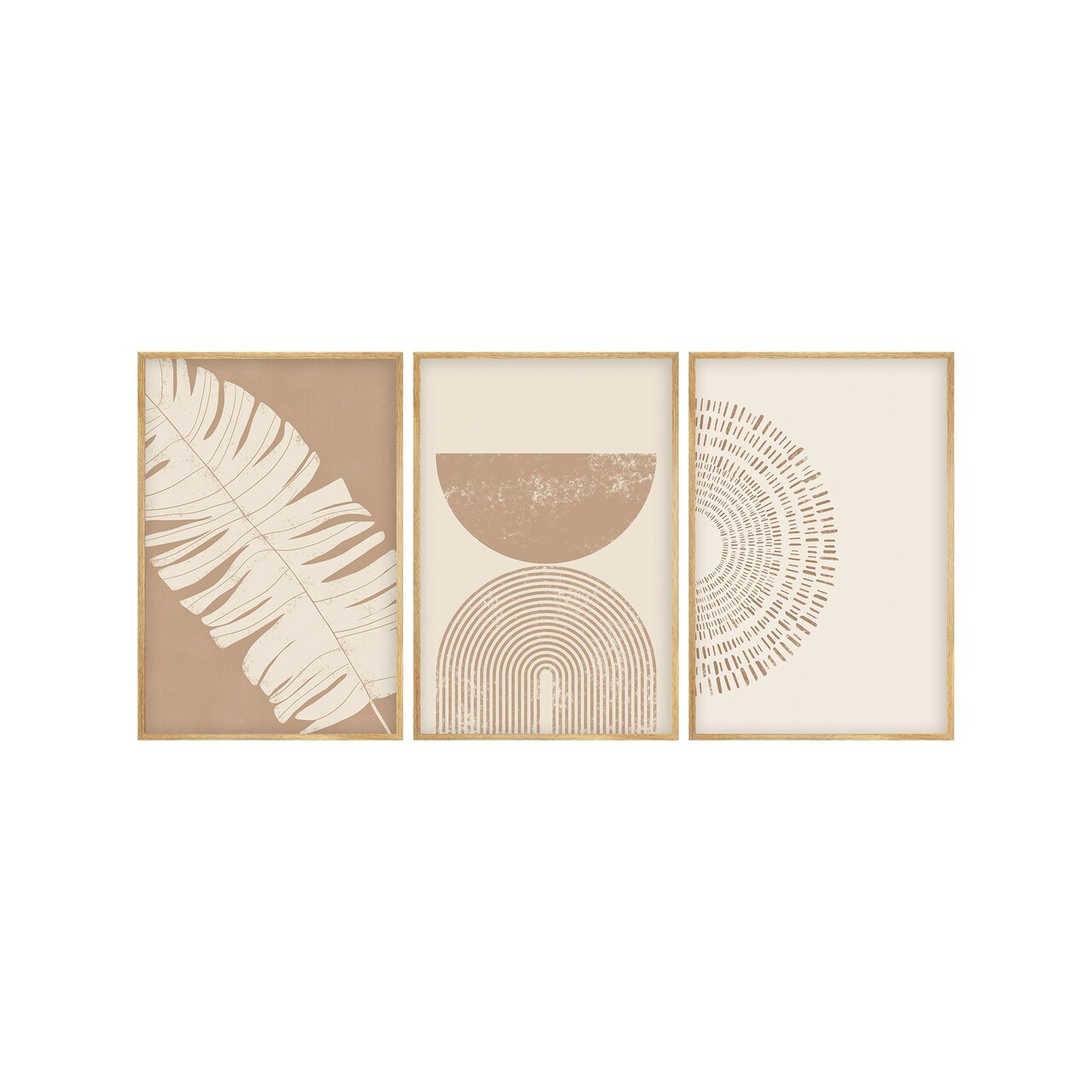 Set 3 tablouri decorative, Huhu259, Cadru: 100% LEMN MASIV (Grosime: 2 cm), Multicolor - view 2