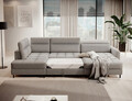 Coltar extensibil dreapta 4 locuri ELTAP, RT-03RAQ, Berrto, 306x165x100 cm, lemn/poliester, gri