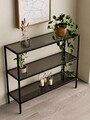 Bufet, Hanah Home, 3 Katlı, 100x85x30 cm, Negru / Fume