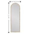 Oglinda decorativa, Siam, Emma, 50x160x2.2 cm, MDF , Natural
