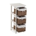Dulap baie cu 3 cosuri Pompei, Versa, 29 x 25 x 62 cm, lemn, maro