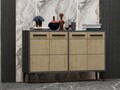 Consola, Odessa, Stria, 120x30x75 cm, PAL, Stejar antracit / safir