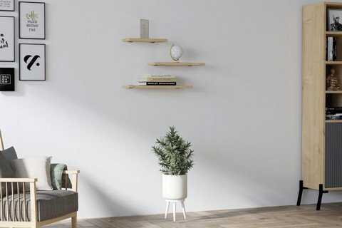 Raft de perete, asse home, leila , 30x14x2 cm, pal , maro