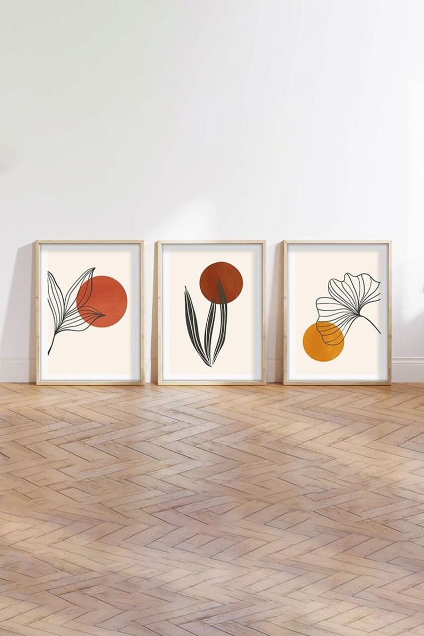 Set 3 tablouri decorative, Huhu215, Cadru: 100% LEMN MASIV (Grosime: 2,5 cm), Multicolor - view 5