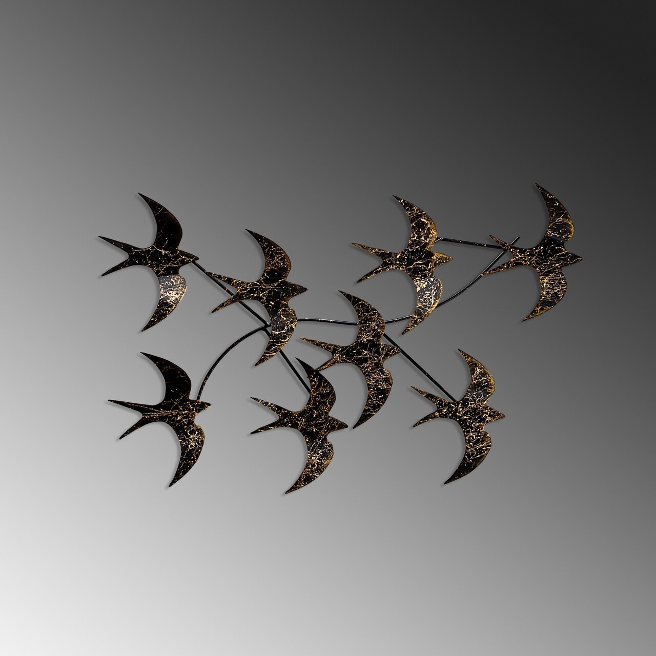 Decoratiune de perete, Flying Birds 1, Dimensiuni: 69 x 41 x 7 cm, Multicolor - view 4