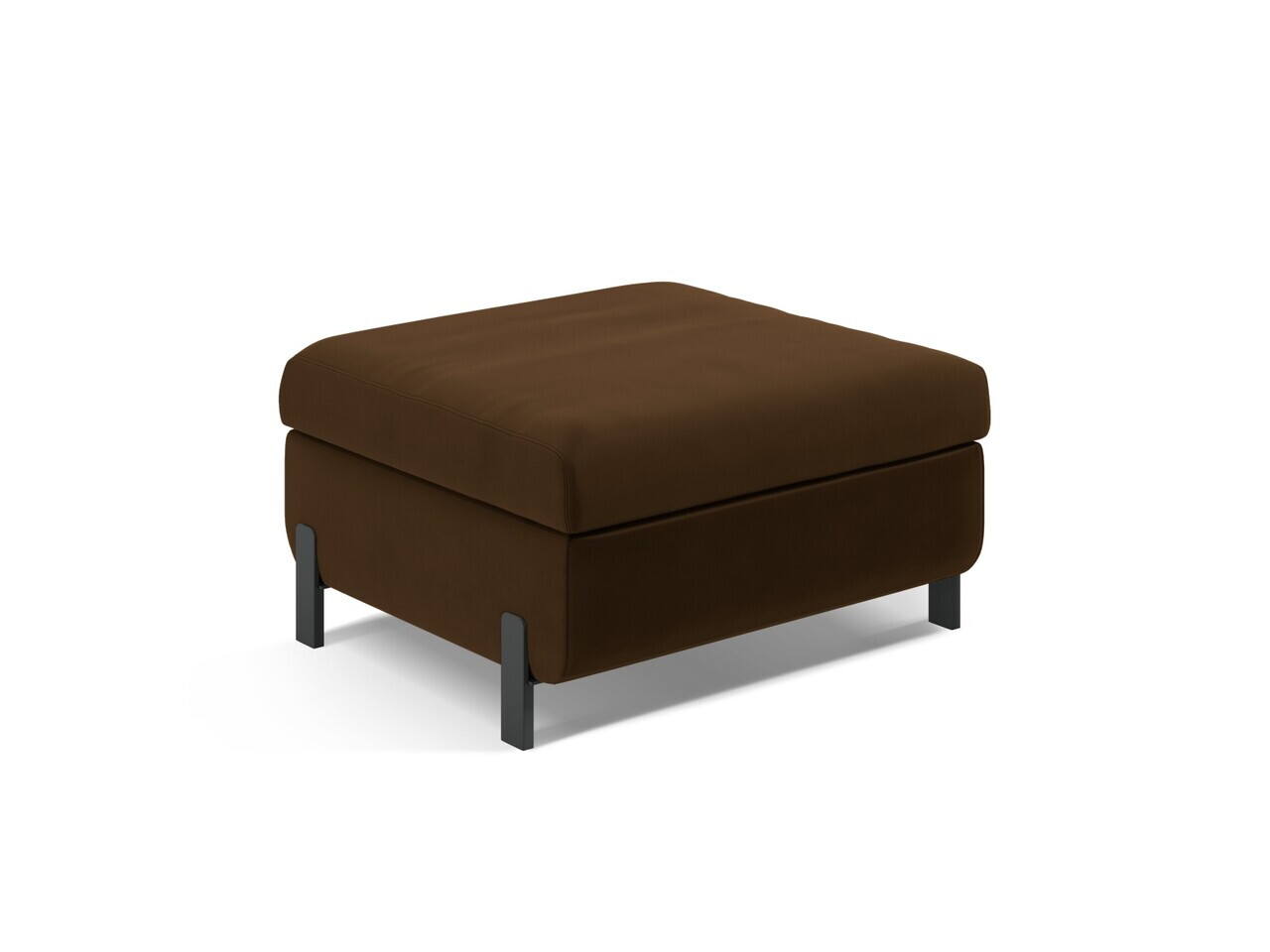 Taburet cu spatiu de depozitare, Gloria, Micadoni Home, 92x76x51 cm, catifea, ciocolatiu
