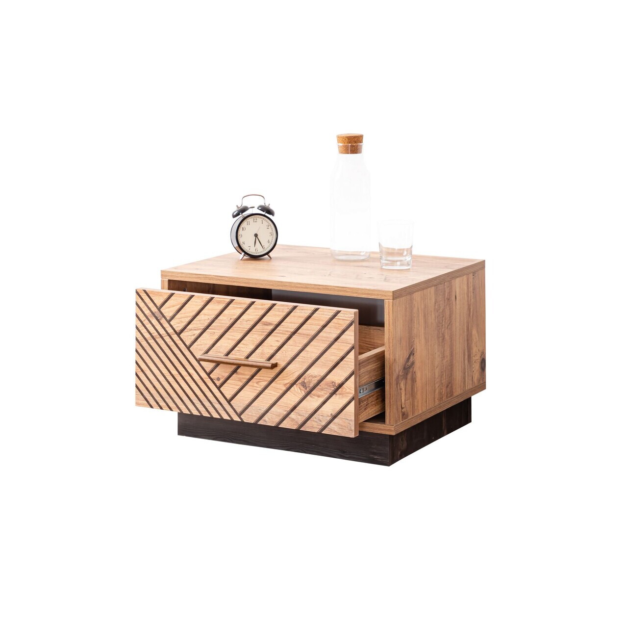 Noptiera, Hanah Home, Antik, 55x36x45 cm, PAL, Antracit/Maro - view 2