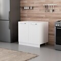 Dulap pentru bucatarie, Hanah Home, Minar, 90x87x58 cm, Alb