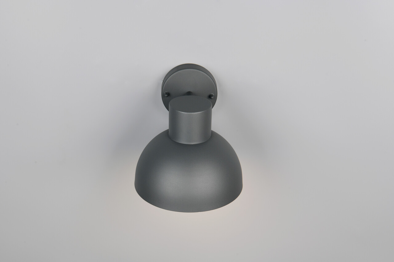 Aplica de perete pentru exterior Elbe, TRIO, 20x18.5 cm, 10W, 1x E27, aluminiu, antracit