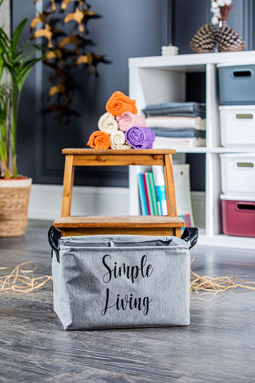 Cos depozitare, RPH.BSK.008-3, 38x100x29 cm, Fetru, Gri