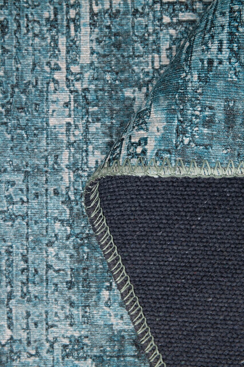 Covor, Folk Chenille, 75x150 cm, Poliester, Albastru — imaginea 4