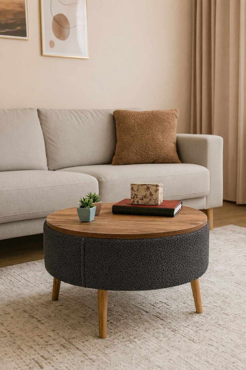 Masuta de cafea, Hanah Home, Iris, Antracit