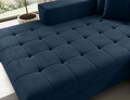 Coltar extensibil stanga 4 locuri ELTAP, Sol-19, Solange, 292x196x84 cm, lemn/poliester, albastru inchis