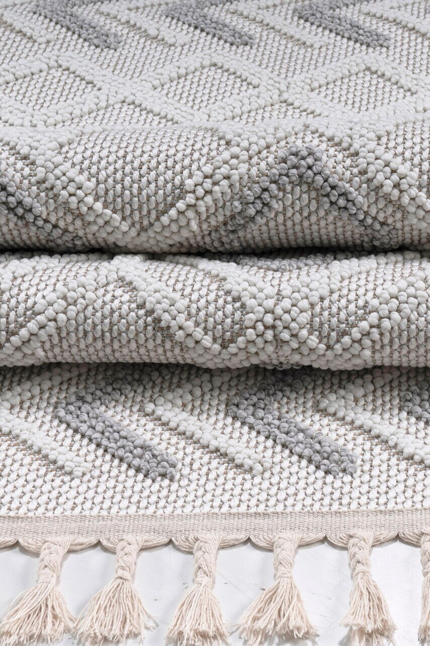 Covor, Polka, 120x170 cm, Poliester, Gri — imaginea 3