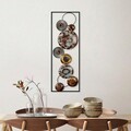 Decoratiune de perete, Textured, Metal, 90 x 32 x 4 cm, Multicolor