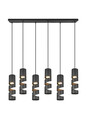 Lustra Stream, TRIO, 100x9x150 cm, 10W, 6x GU10, metal, negru mat