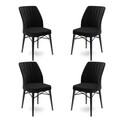 Set de scaune, Charlotte, Flex, Metal, Negru