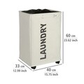 Cos de rufe, Wenko, Quadro, 79 L, 40 x 60 x 33 cm, poliester/polipropilena, alb