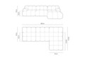 Coltar modular dreapta 4 locuri, Bellis-213, Micadoni Home, 282x155x70 cm, tesatura boucle, bej deschis
