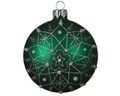 Glob Snowflake, Decoris, Ø8 cm, sticla, verde
