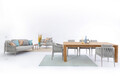Masa pentru gradina Maverick, Bizzotto, 240x100x77 cm, lemn de tec reciclat, natural