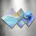 Set 4 tablouri decorative, 4MDF1151483585, MDF, Imprimat UV, Multicolor