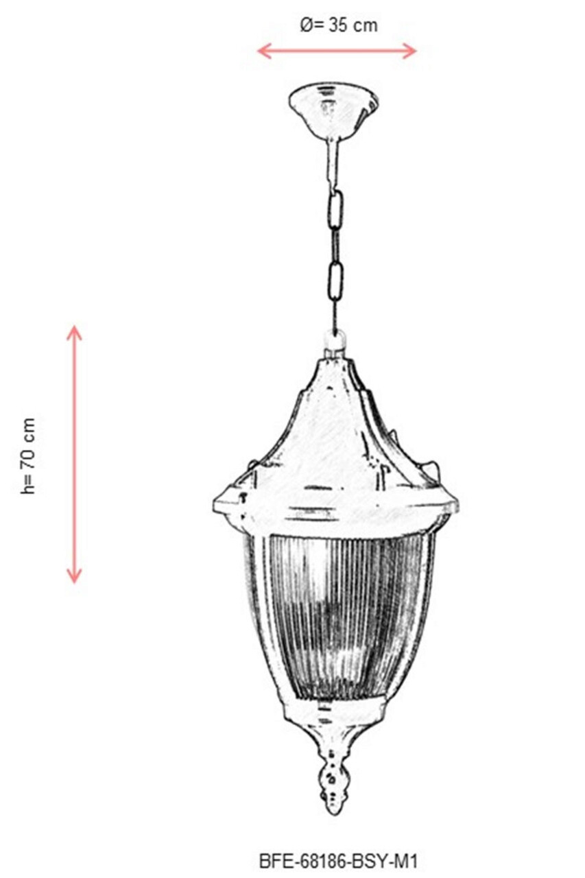 Lustra de exterior, Avonni, 685AVN1237, Plastic ABS, Negru