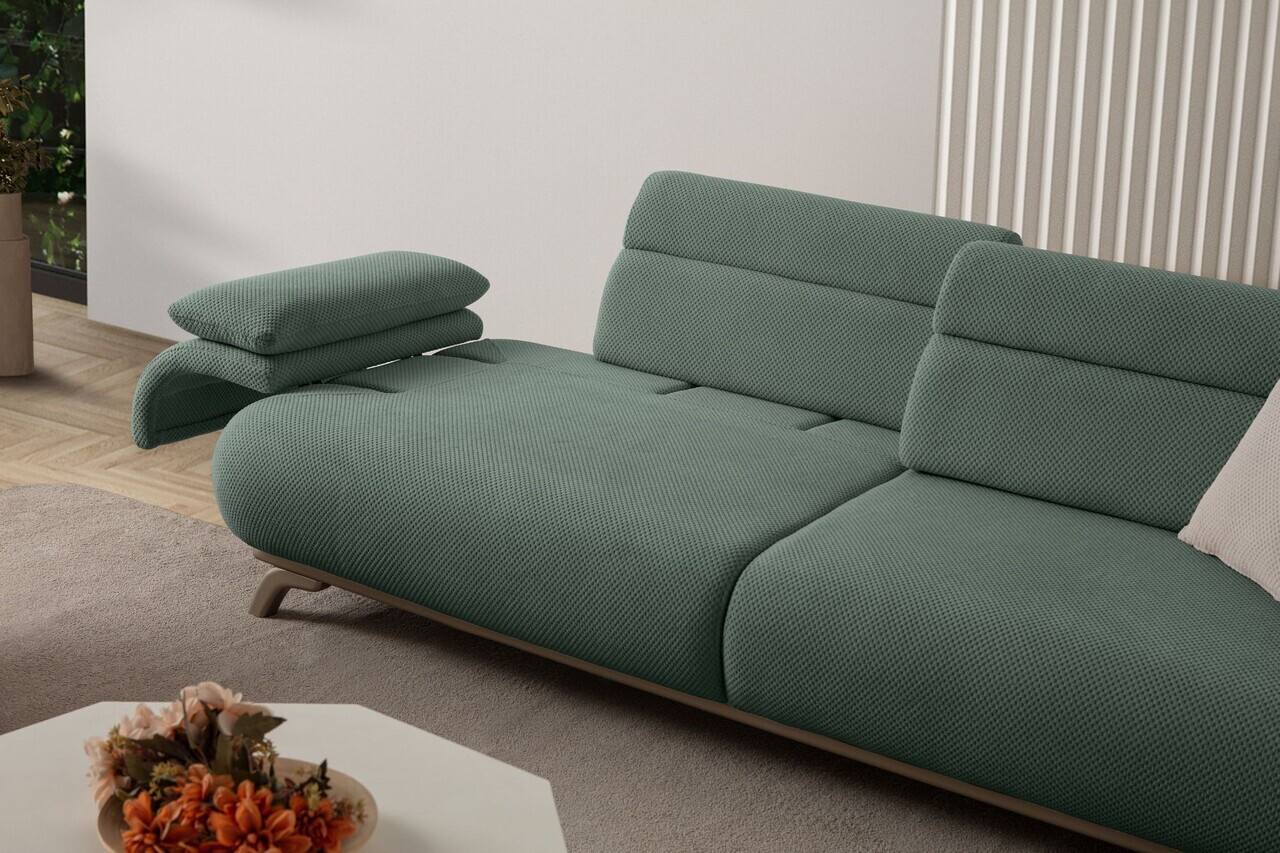 Canapea 3 locuri, Atelier del Sofa, 752EST1138, Lemn de carpen/PAL melaminat, Verde - view 3
