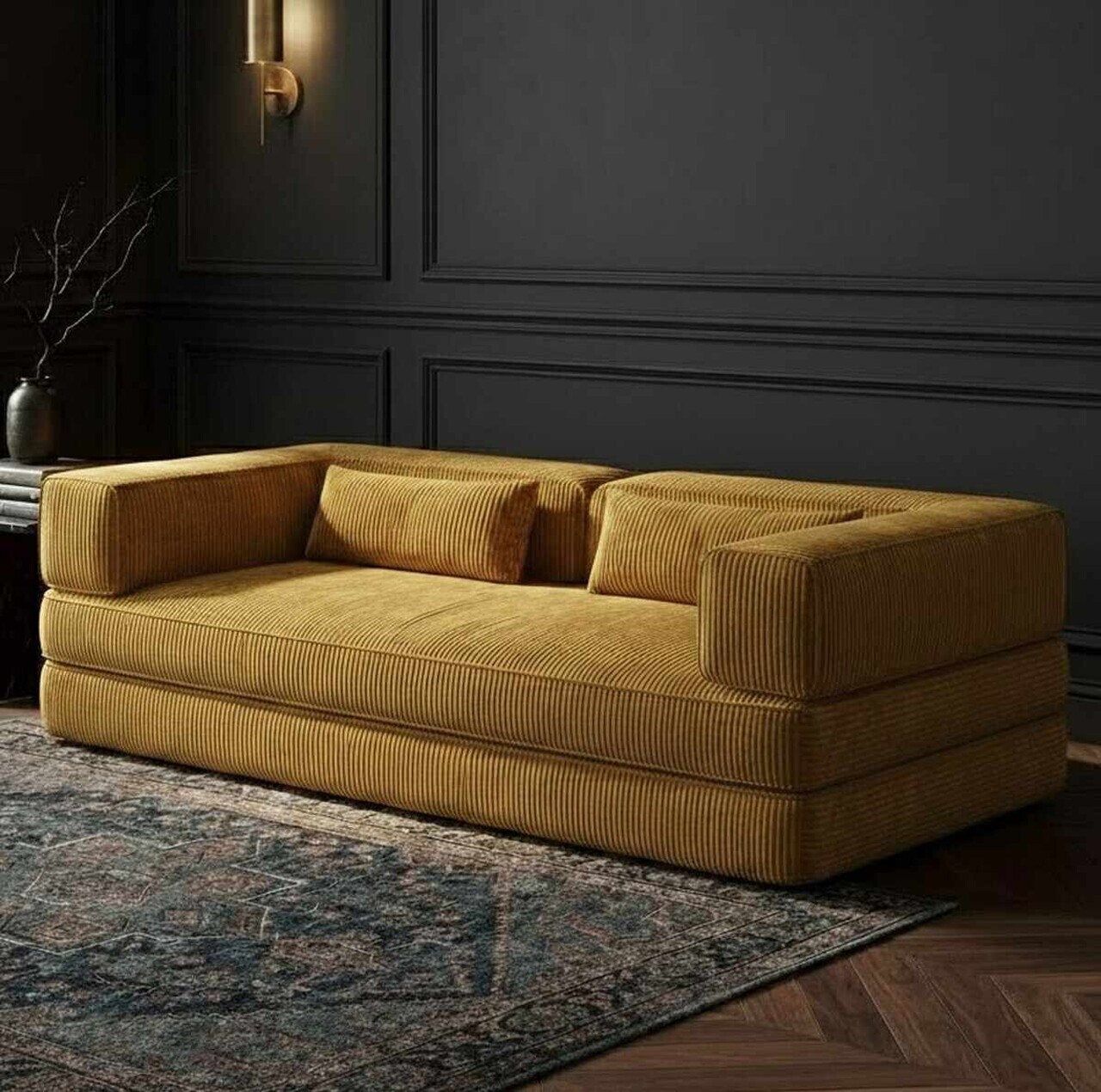 Canapea 3 locuri, Atelier del Sofa, 326NYR1152, Galben mustar — imaginea 4