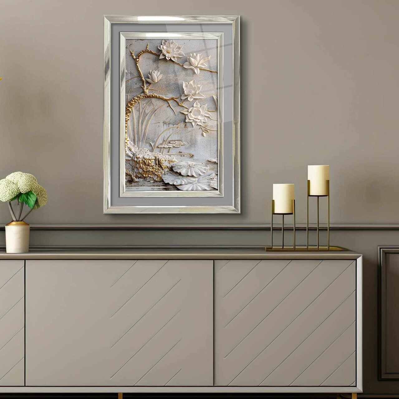Tablou decorativ, 4363Kromgumusct, Cadru: 100% LEMN MASIV (Grosime: 2,5 cm), Multicolor - view 2