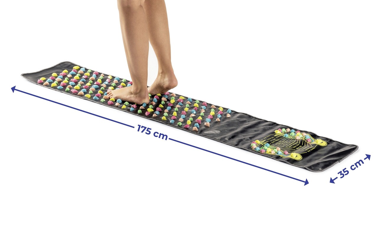 Covor pentru masaj Maximex, Reflexology, 175x35x0.6 cm, poliester, multicolor