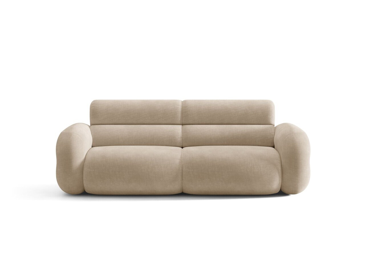 Canapea 3 locuri, Neo, Micadoni Home, 220x100x83 cm, tesatura Chenille, bej inchis