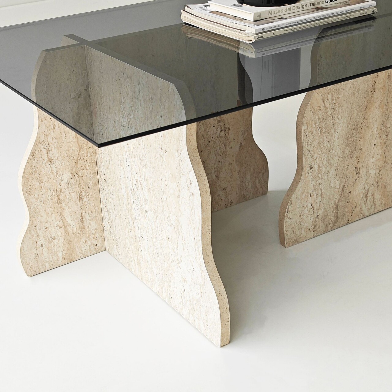 Masuta de cafea, Hanah Home, Canyon, 105x40x65 cm, Travertin / Fumure - view 10