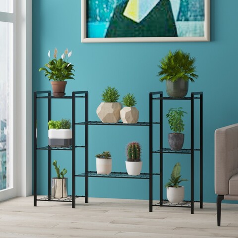 Decorative Jardiniere, Puqa Design, Hector, 32x125x84 cm, Metal, Negru