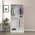 Dulap pentru haine, Minerva, Kale Membrane Blinds White, 90x190x52 cm, PAL, Alb