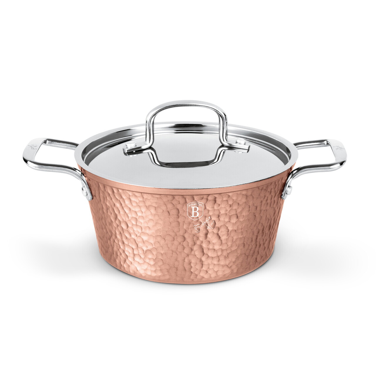 Oala cu capac Berlinger Haus, Hammered Copper, 20 cm, 2.5 L, aluminiu forjat, cupru - view 4