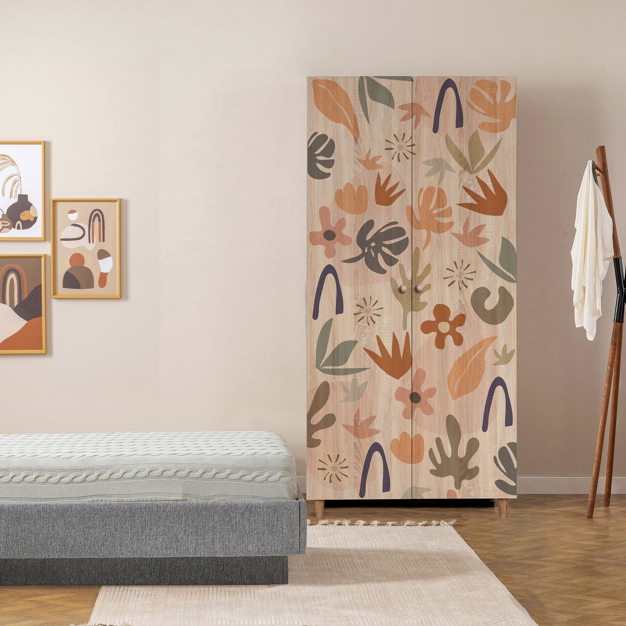 Dulap pentru haine, Vella, Lidya 2 -906, 90x192x52 cm, PAL, Sonomo - 1 | YEO