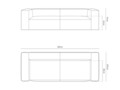 Canapea 4 locuri, Nuria-215, Micadoni Home, 250x110x72 cm, tesatura structurata chenille, bej